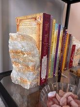 Load image into Gallery viewer, Yellow Banded Onyx Book Ends
