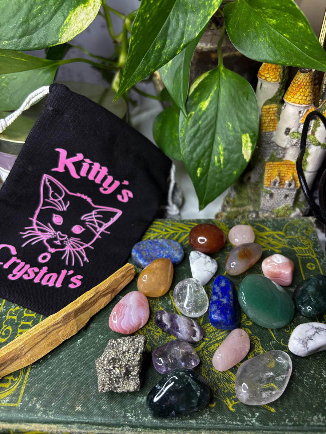 Kitty’s Crystals Tumble Starter Kit with Palo Santo