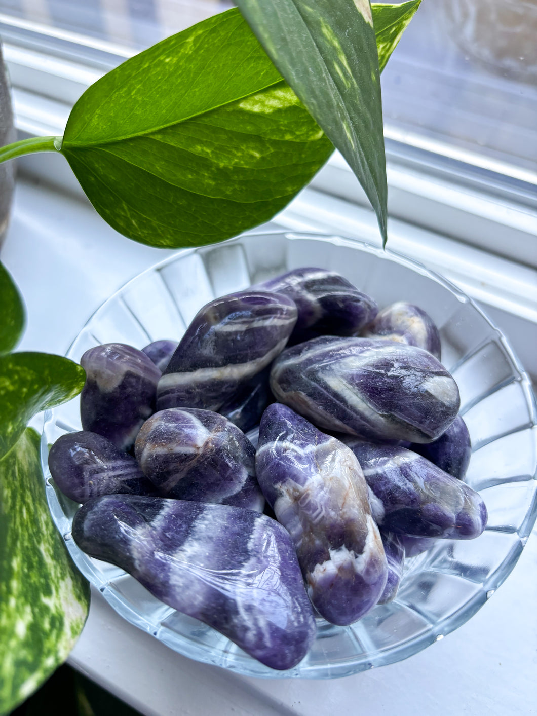 Chevron Amethyst Tumbles