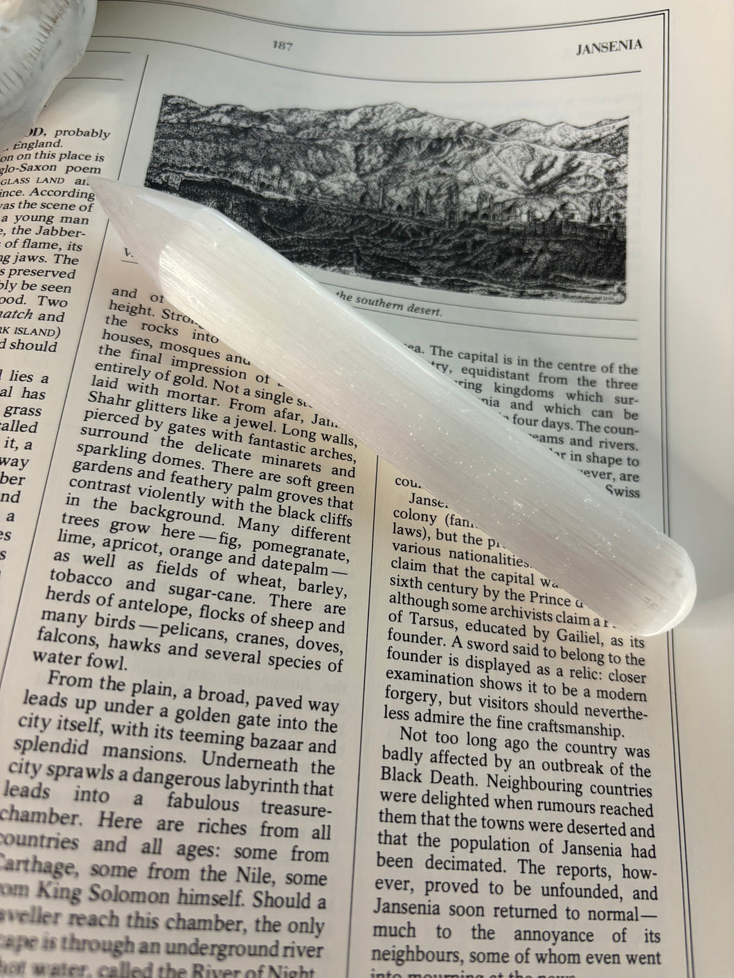 Selenite Pointed Wand