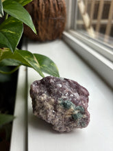 Load image into Gallery viewer, Lepidolite with green tourmaline inclusions
