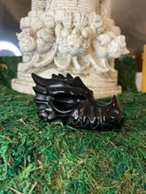 Load image into Gallery viewer, Black Obsidian Dragon Skull
